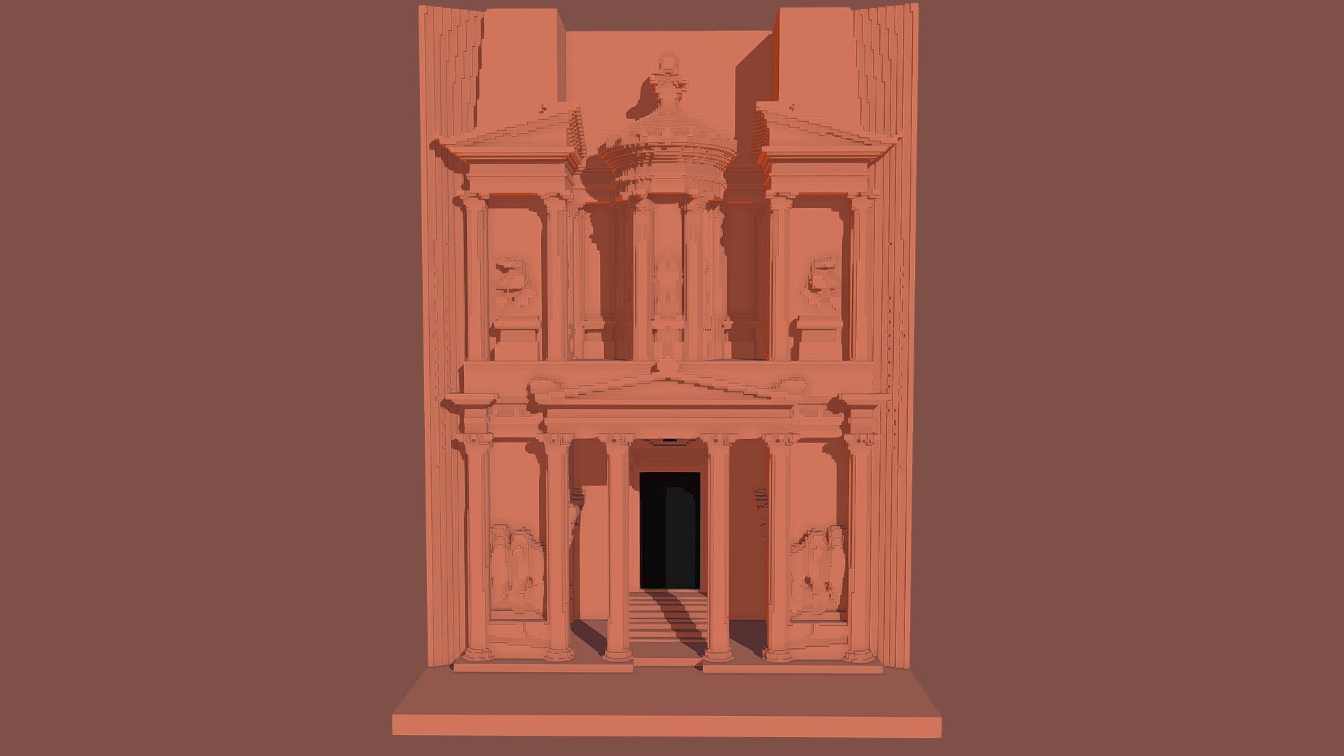 Voxel Treasury of Petra