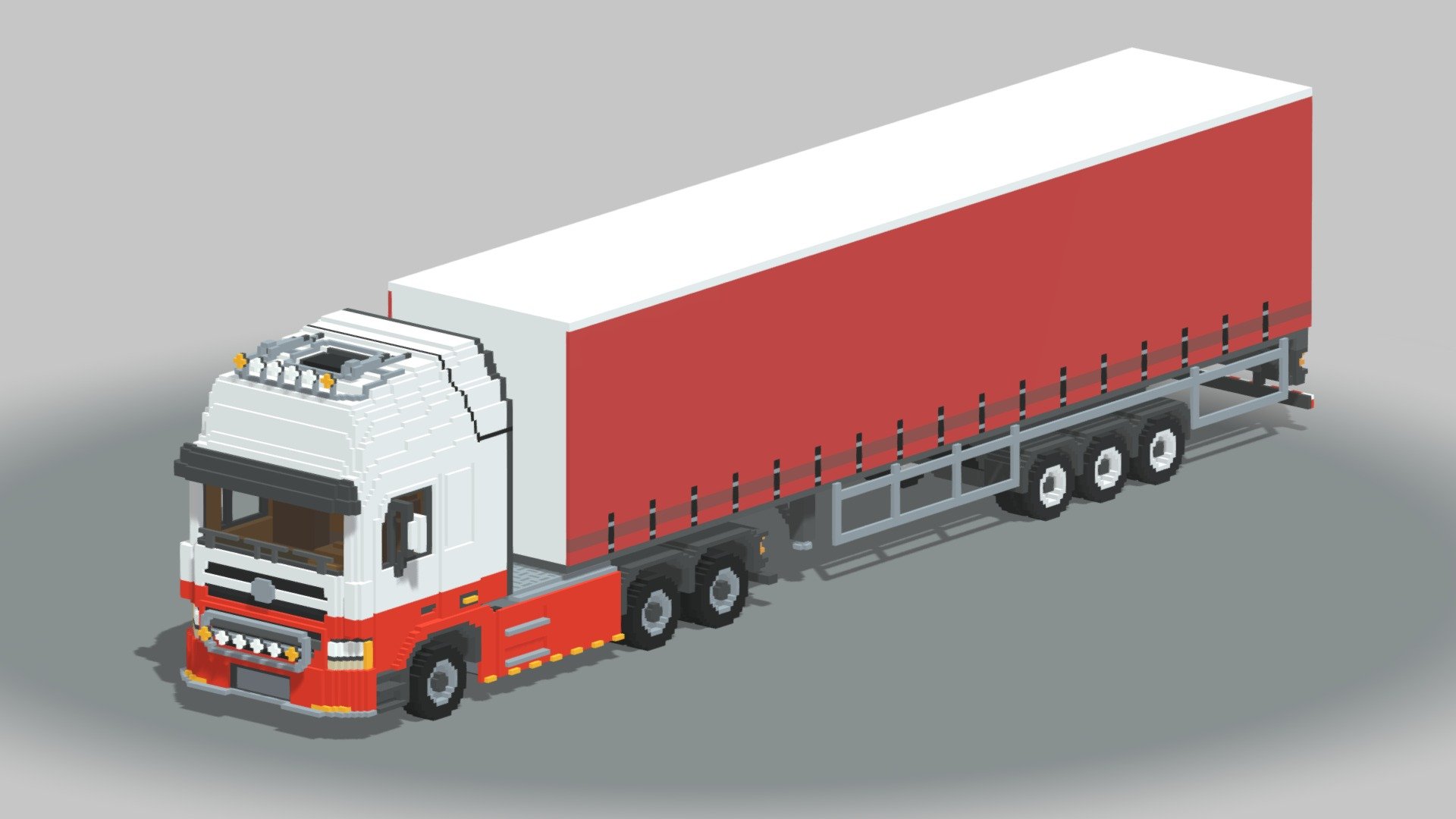 Voxel Truck and Curtain Trailer