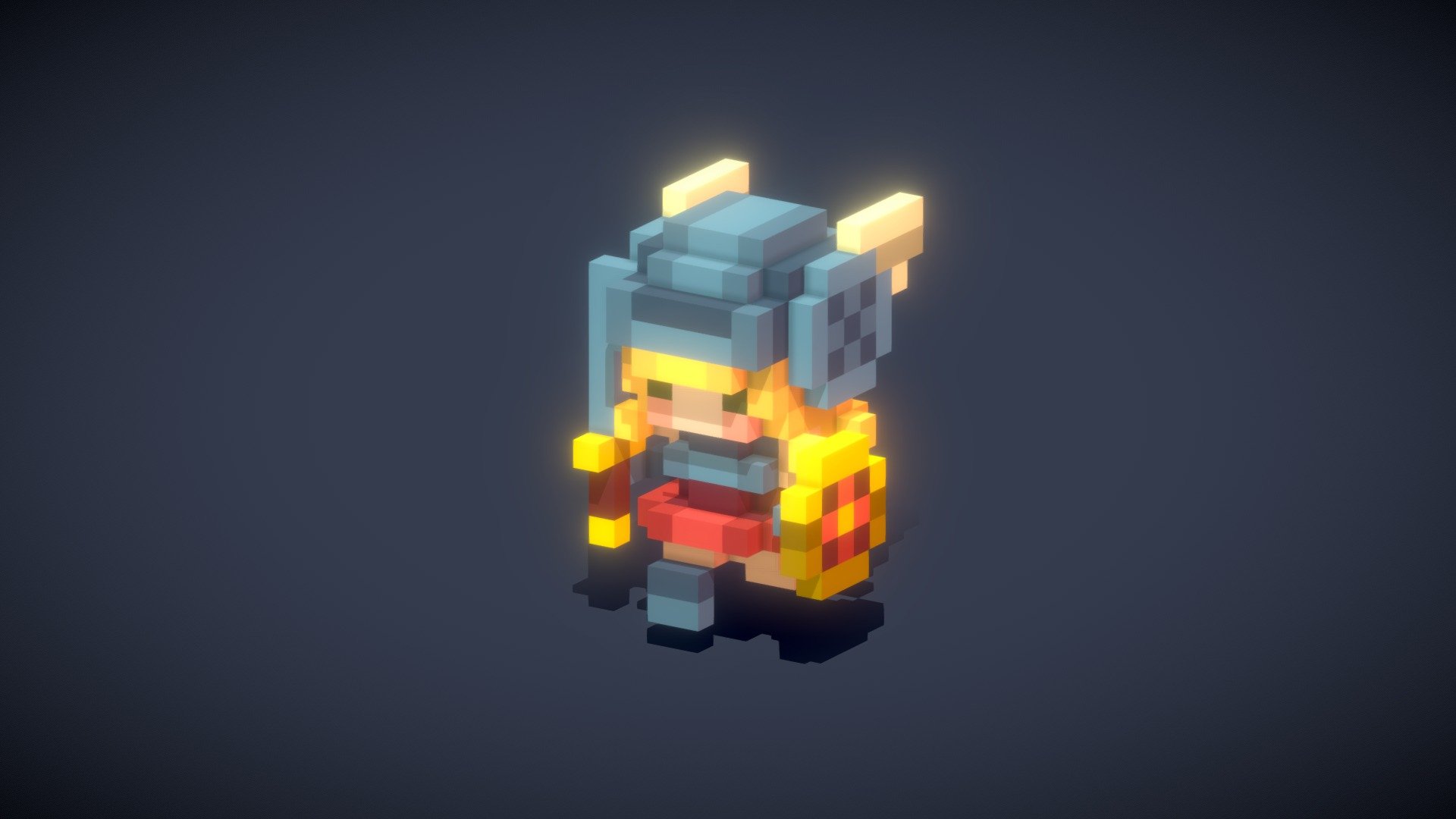 Voxel Valkyrie Animation Test
