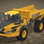 voxel volvo a40g dumper truck 3d model