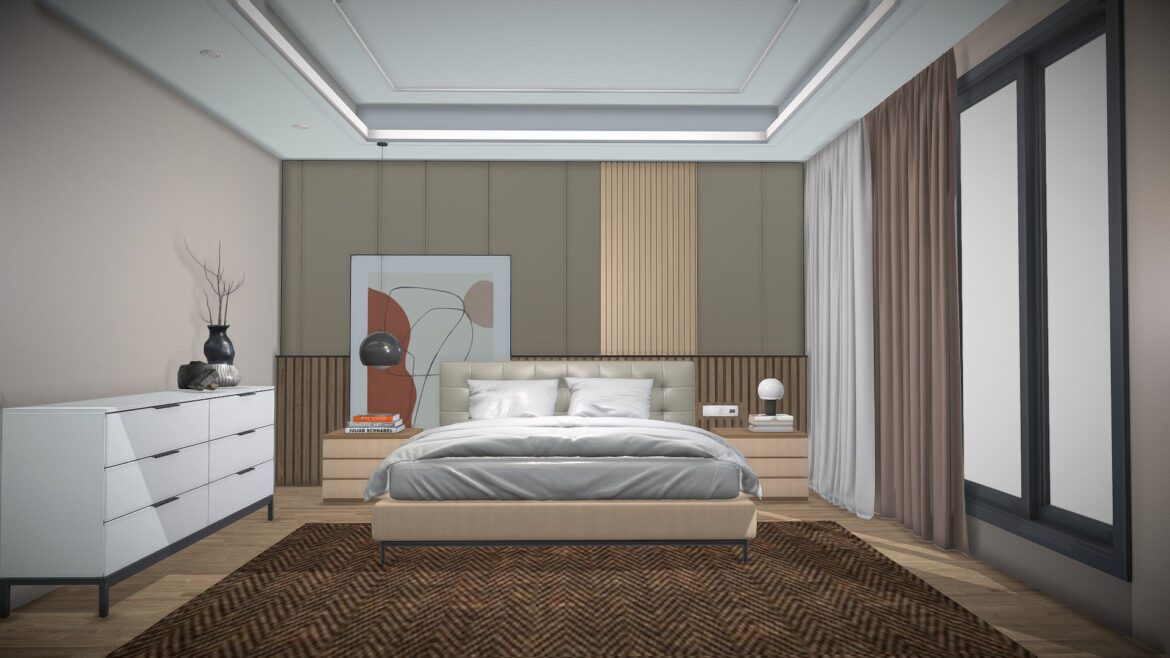 vr bedroom decoration furniture 3d model