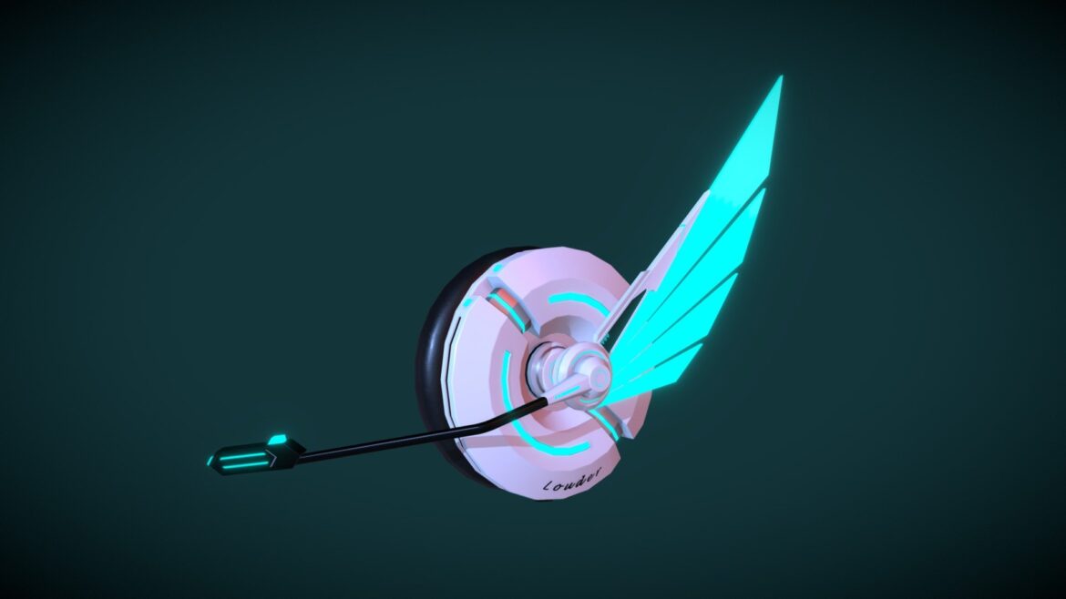 wing headphone 3d model