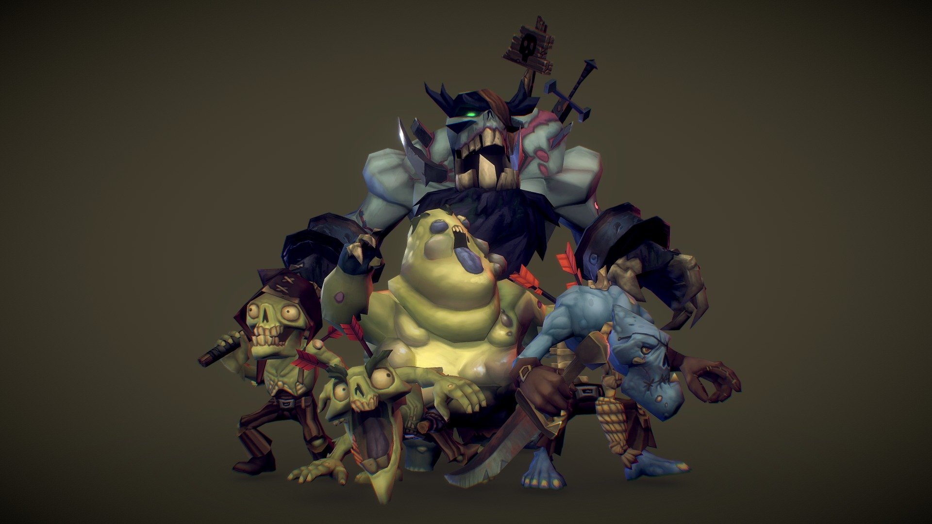 Zombie Crew Bundle – Hand Painted Series