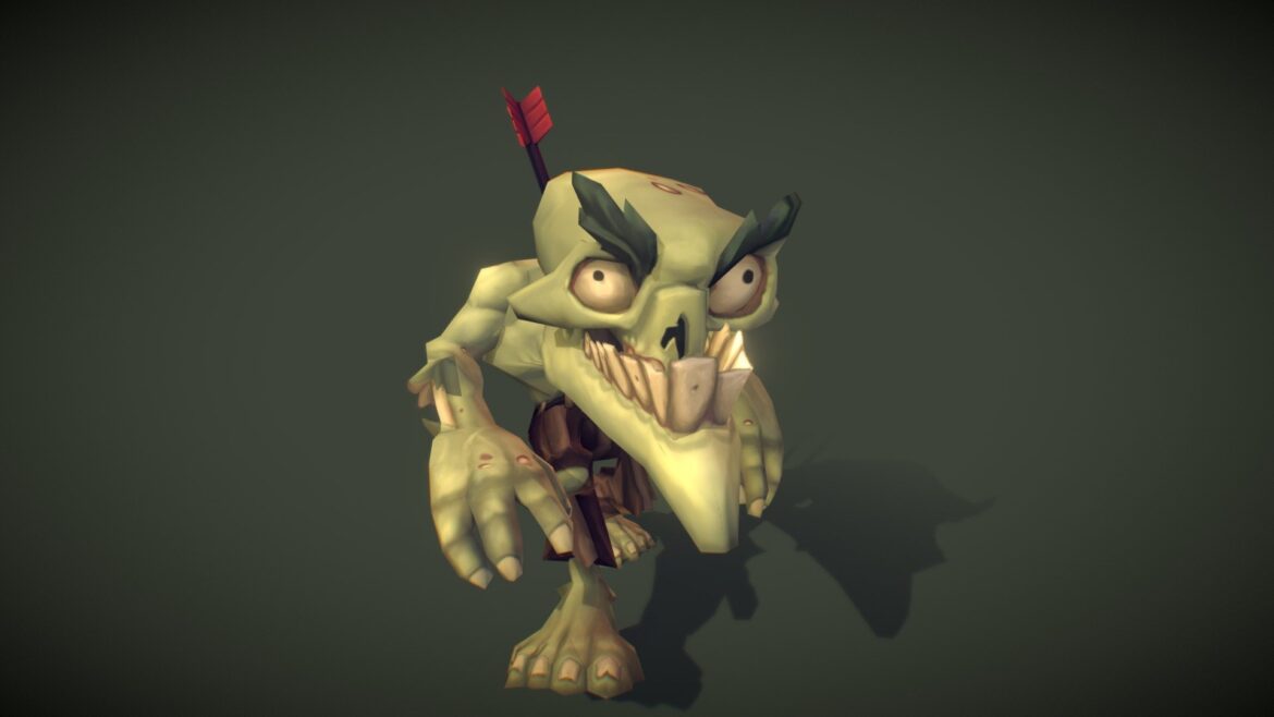 zombie snapper 3d model