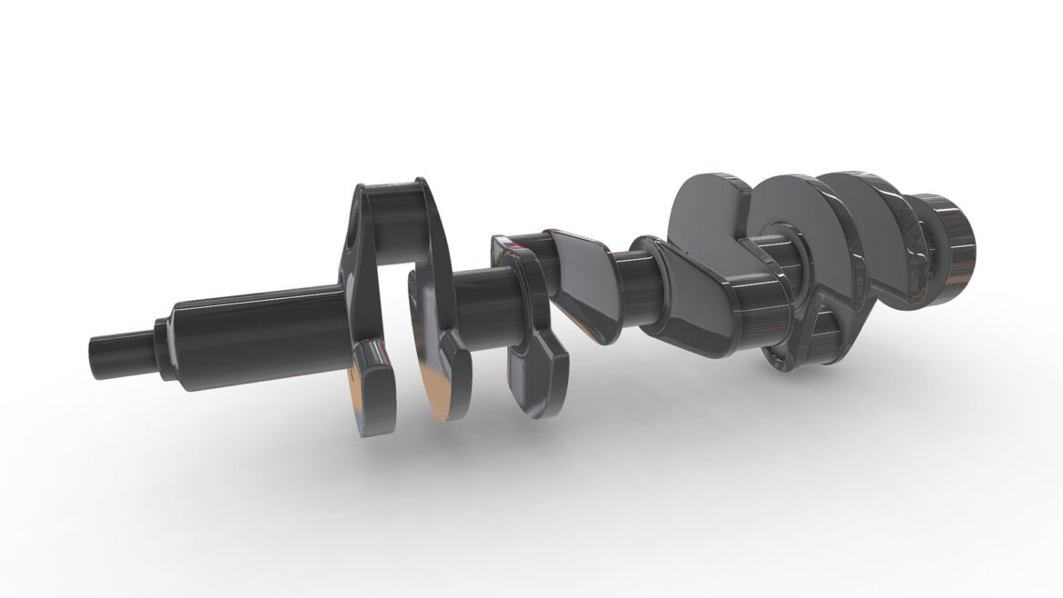 v12 crankshaft 3d model