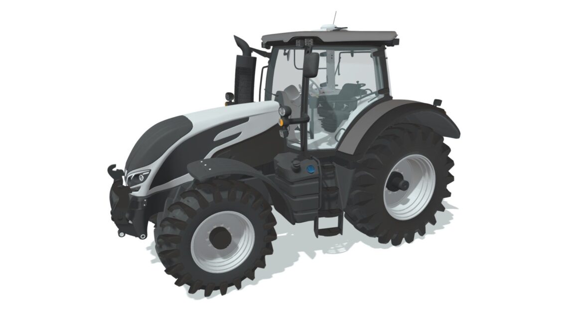 3d farm tractor 3d model