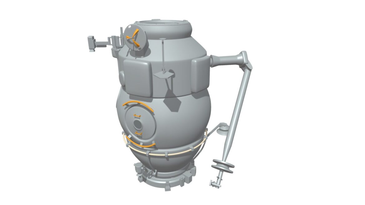 Pirs Docking Module 3d Model - Pirs Stykovochny Otsek 1SO-1 ISS Docking Module 3D Model