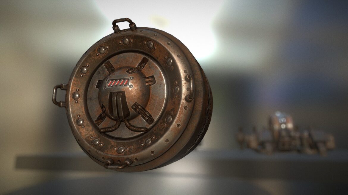 futuristic living module rusty version 3d model