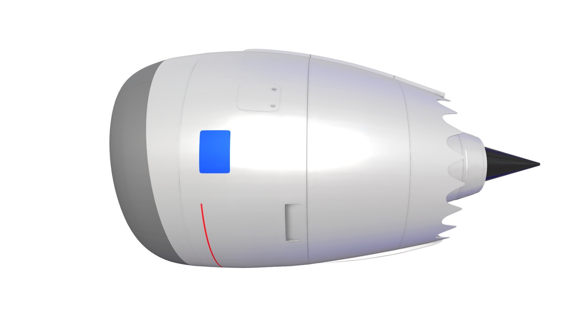 Aircraft Jet Turbofan Engine