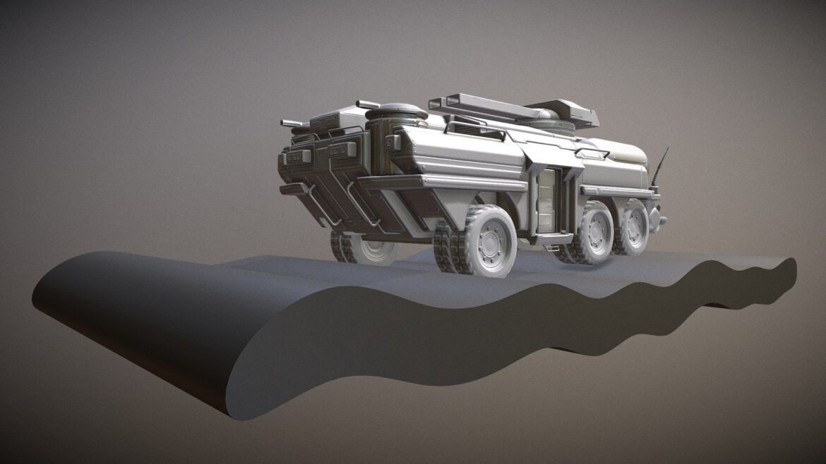 amphibious tank rig test 105 3d model