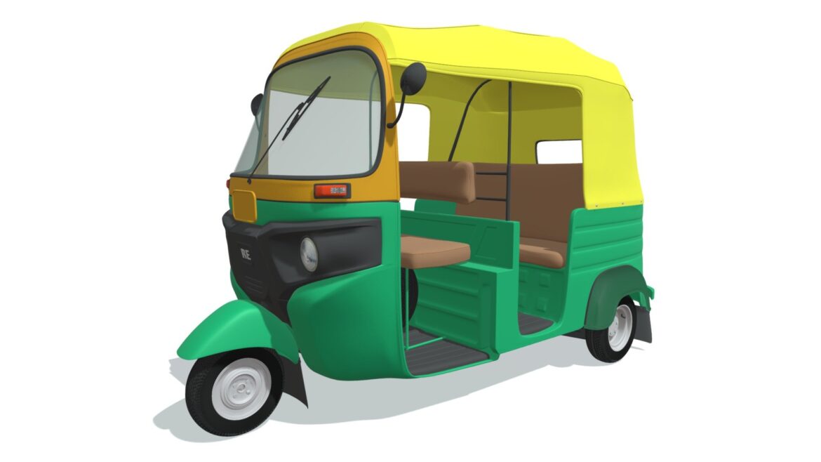 auto rickshaw bajaj tuktuk 3d model