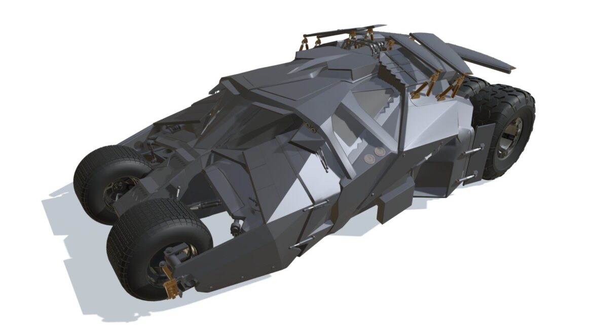 batmobile tumbler batman car 3d model