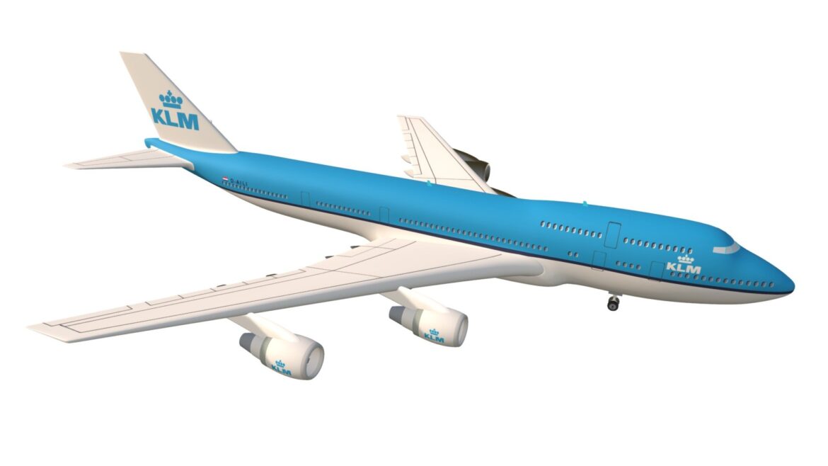 boeing 747 klm 3d model