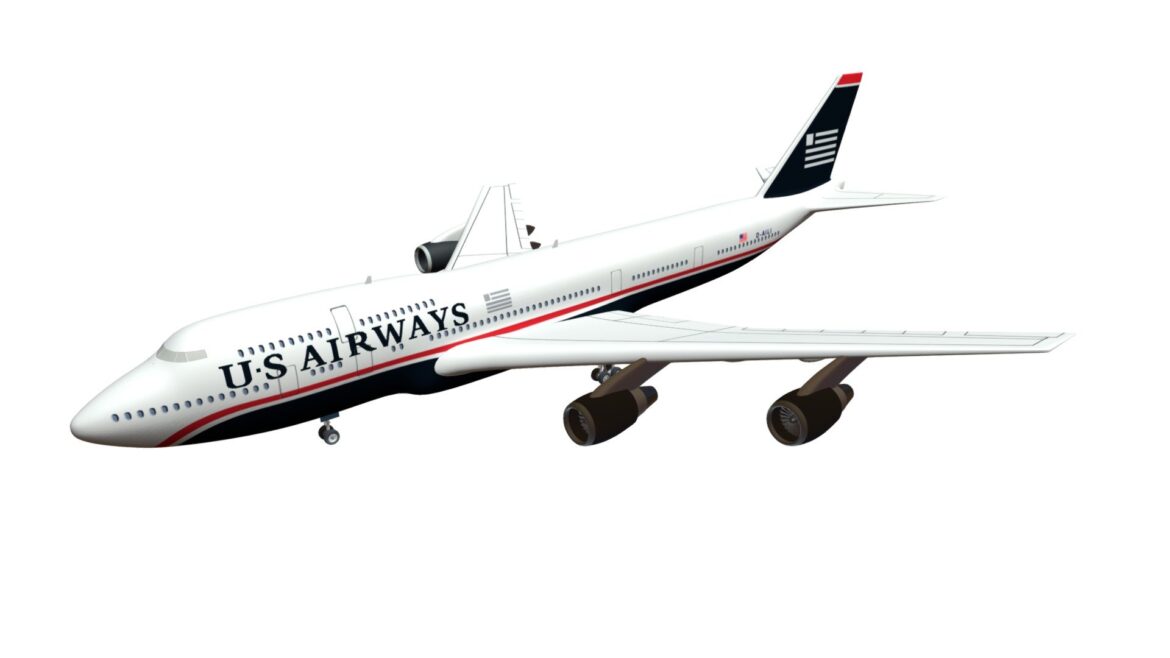 boeing 747 us airways 3d model