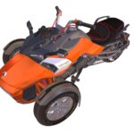 can am spyder 3 wheel motorcycle 3d model