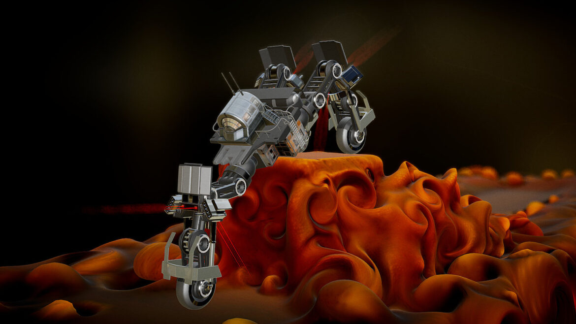 climbing vehicle on gingerbread block 3d model