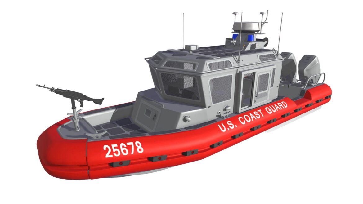 coast guard defender class boat 3d model