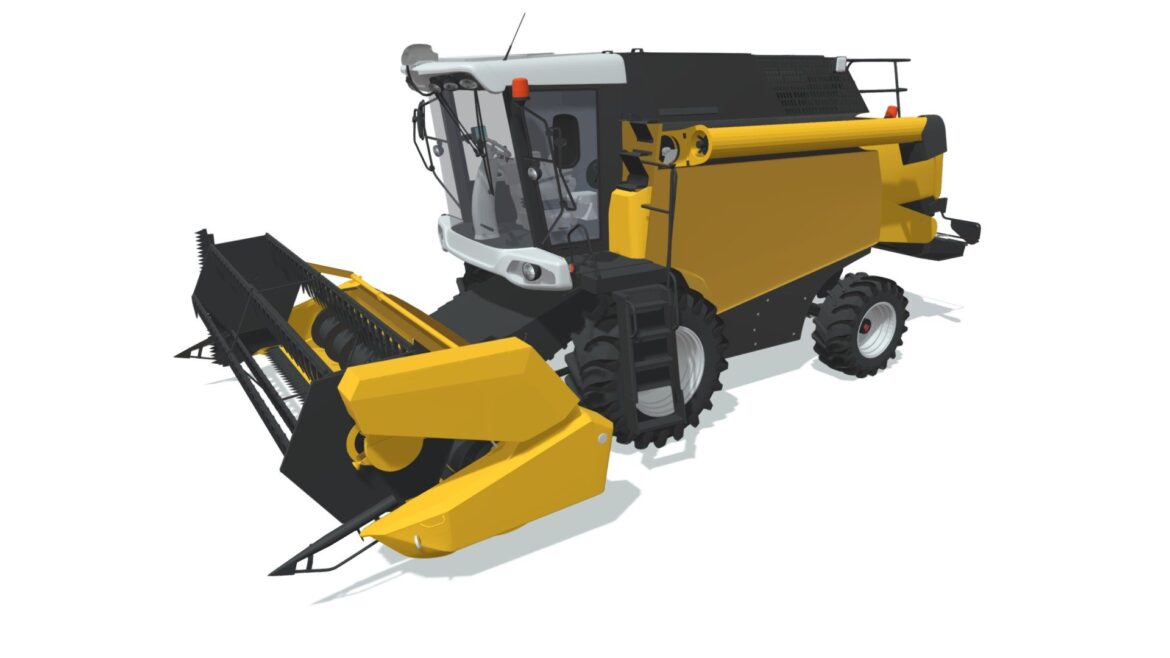 combine harvester 3d model