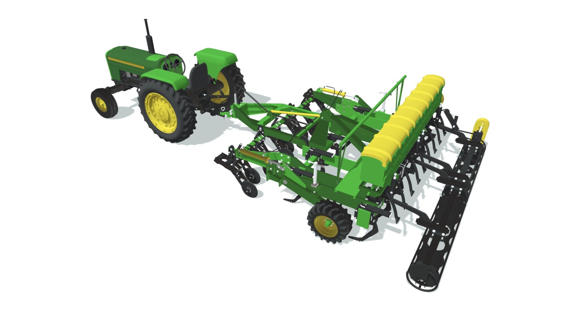 Tractor with Disc Harrow