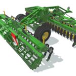 tractor with disc harrow 3d model