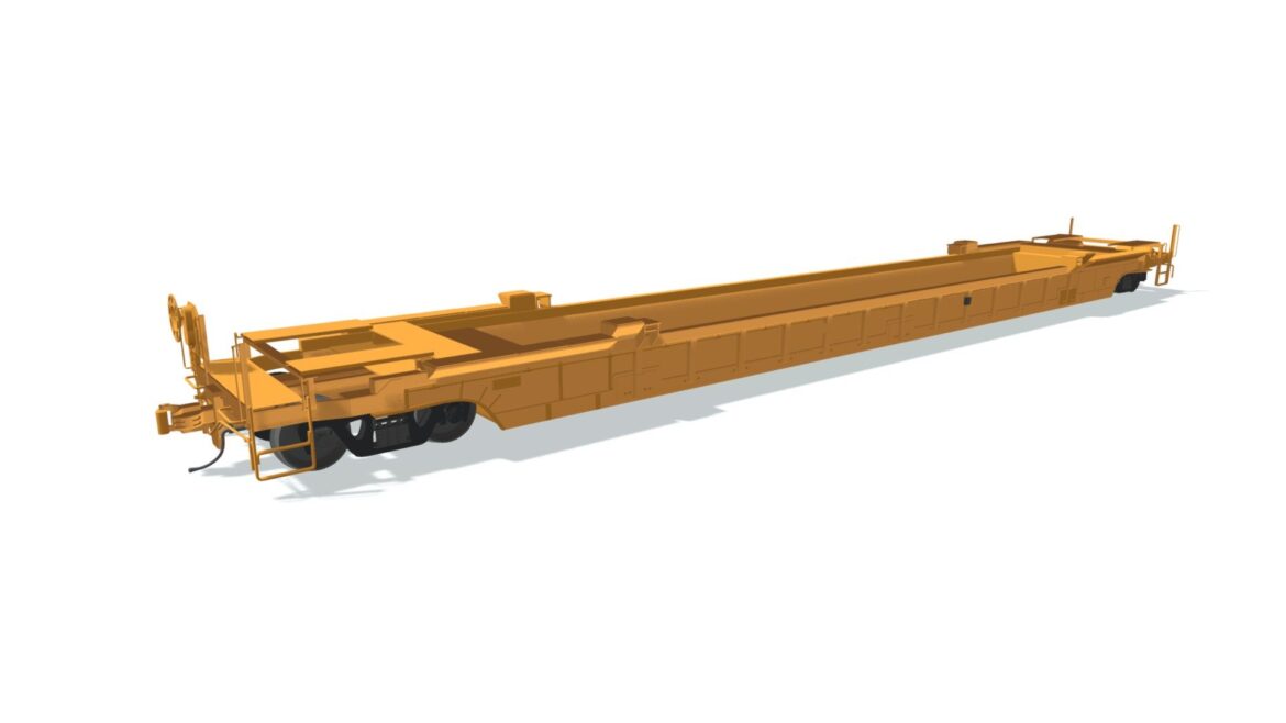 double stack railcar 3d model