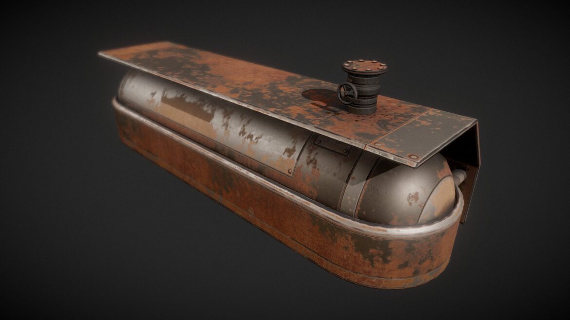 fuel tank rusty version 3d model
