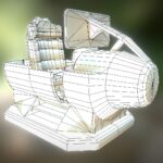 Futuristic Living Module Low-Poly