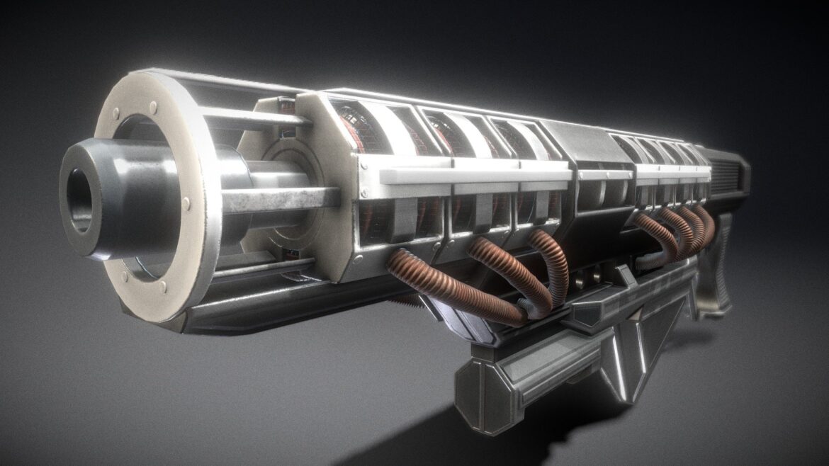 gauss rifle 3d model