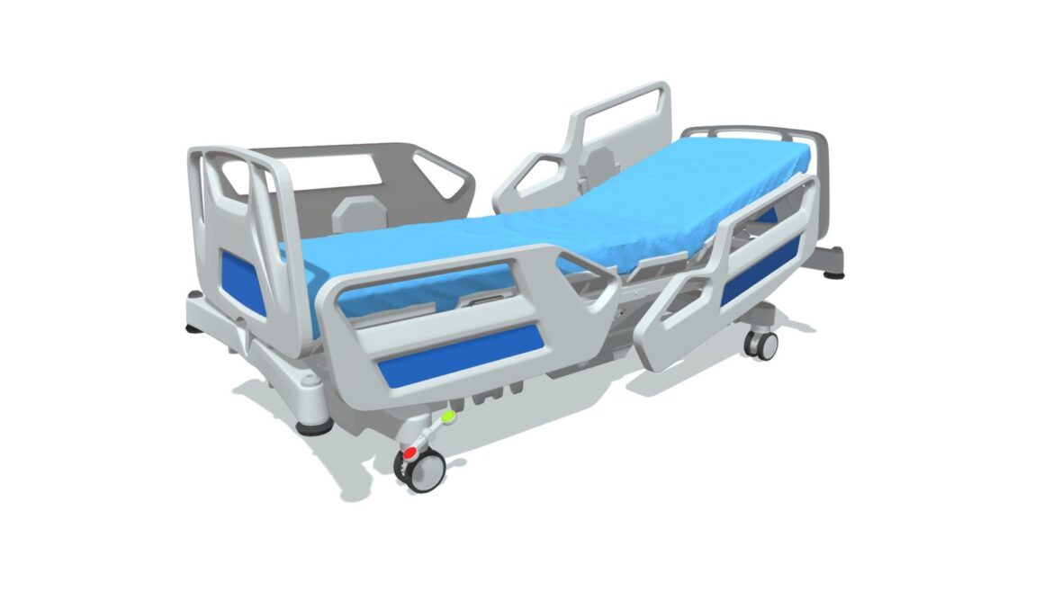 hospital medical bed 3d model