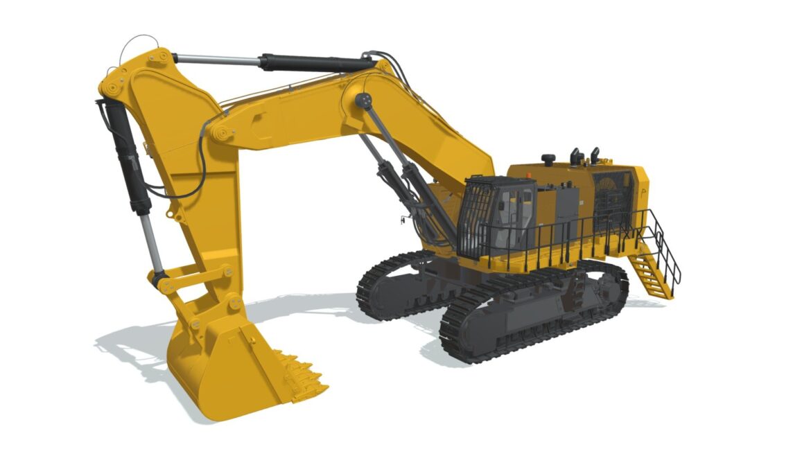 hydraulic mining shovel 3d model