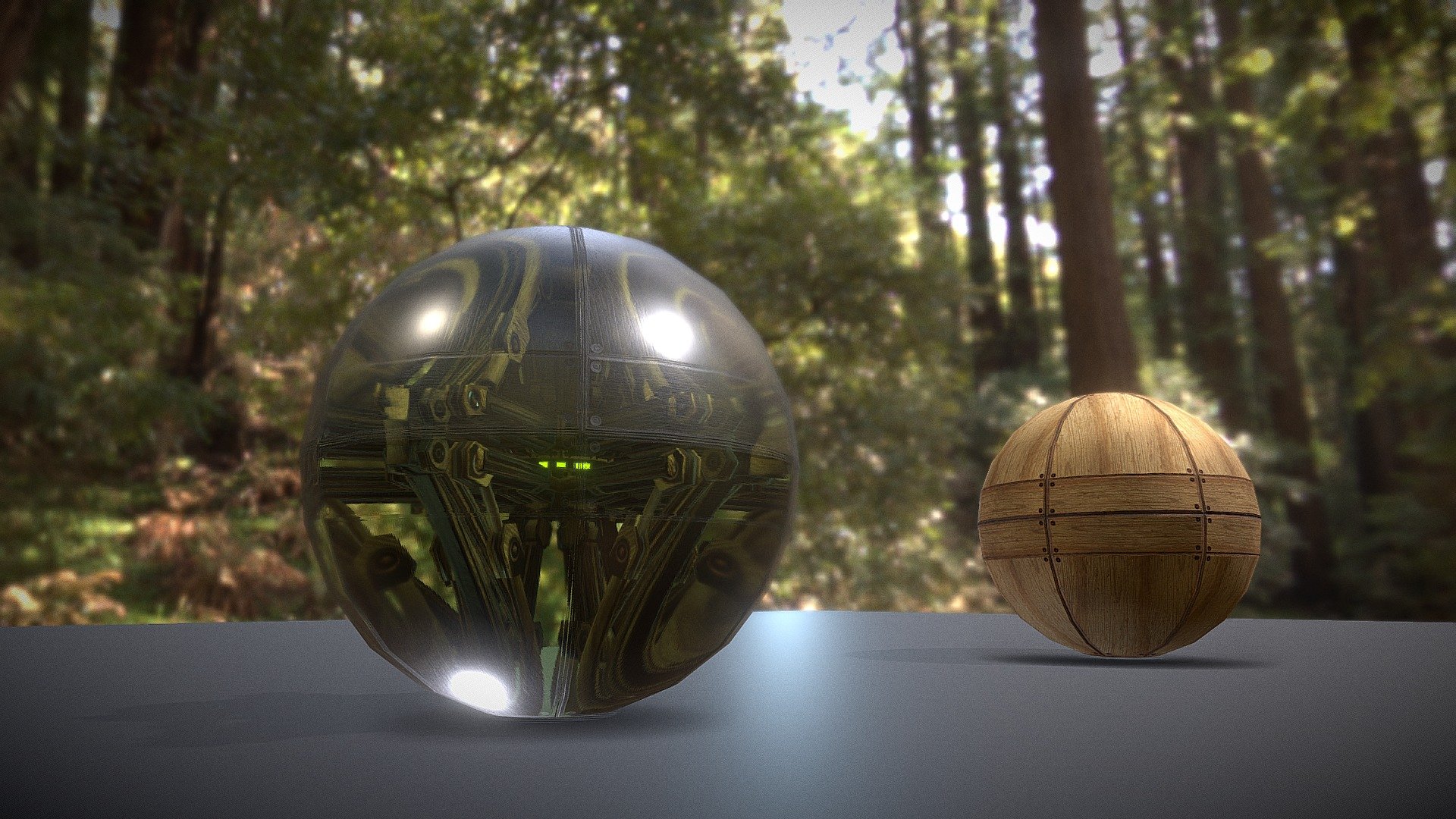 Hydraulic Sphere Bot – Forest Version