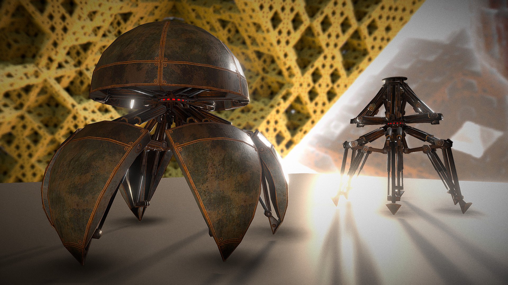 Hydraulic Sphere Bot – Rusty Version