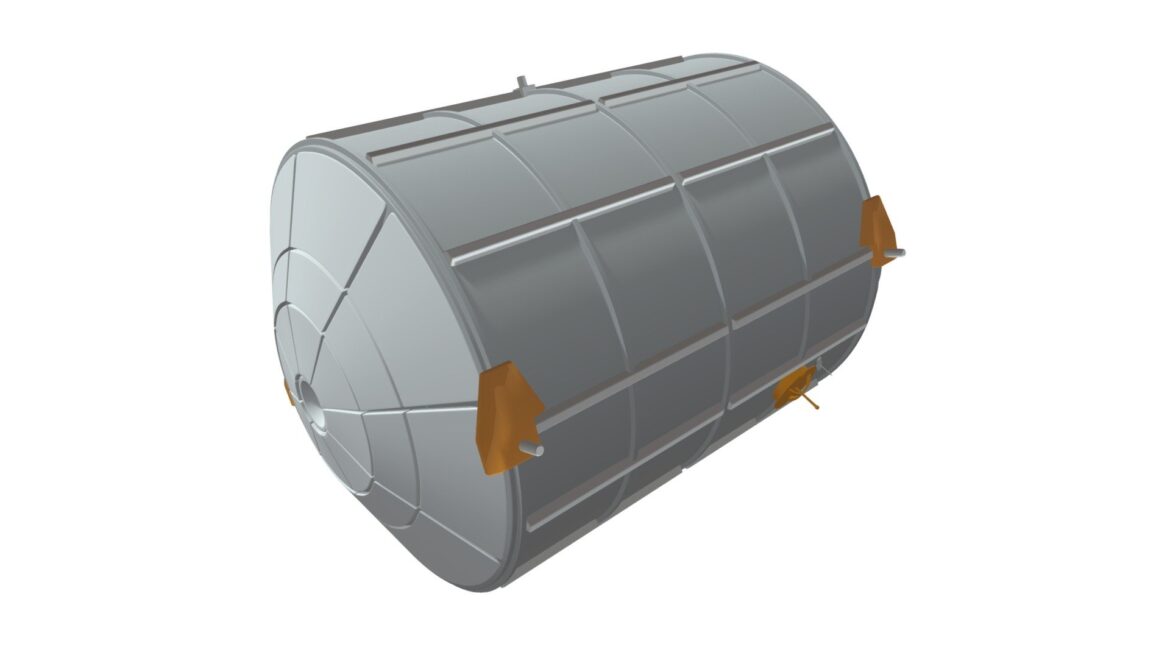 iss module columbus 3d 3d model