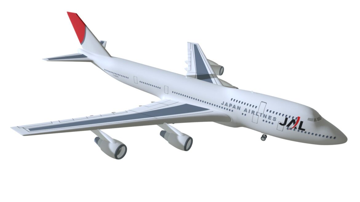 jal japan airlines model boeing 747 3d model