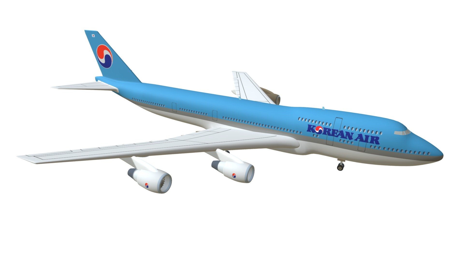 Korean Air 3D Boeing 747