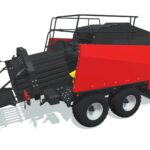 Large Square Baler 3d Model - High-detail 3D model of a large square baler, showcasing intricate agricultural machinery design and robust components for realistic visualizations.