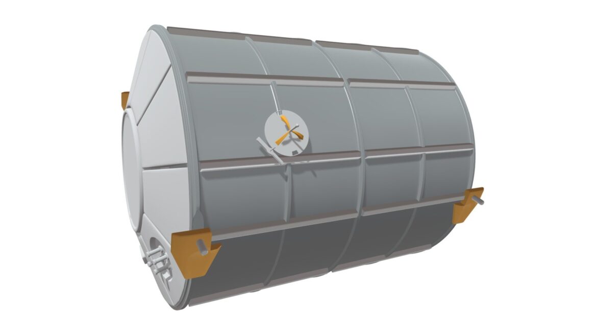 leonardo iss module 3d model