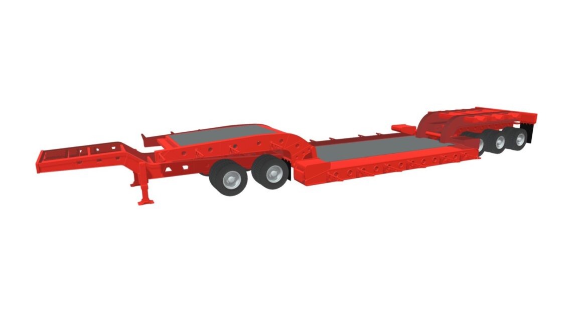 lowboy trailer 3d model