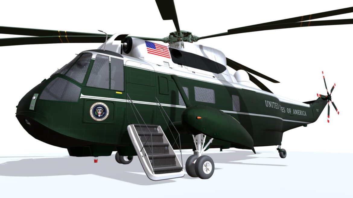 marine one helicopter 3d model