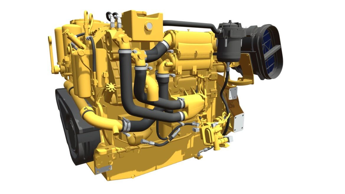 marine propulsion engine 3d model