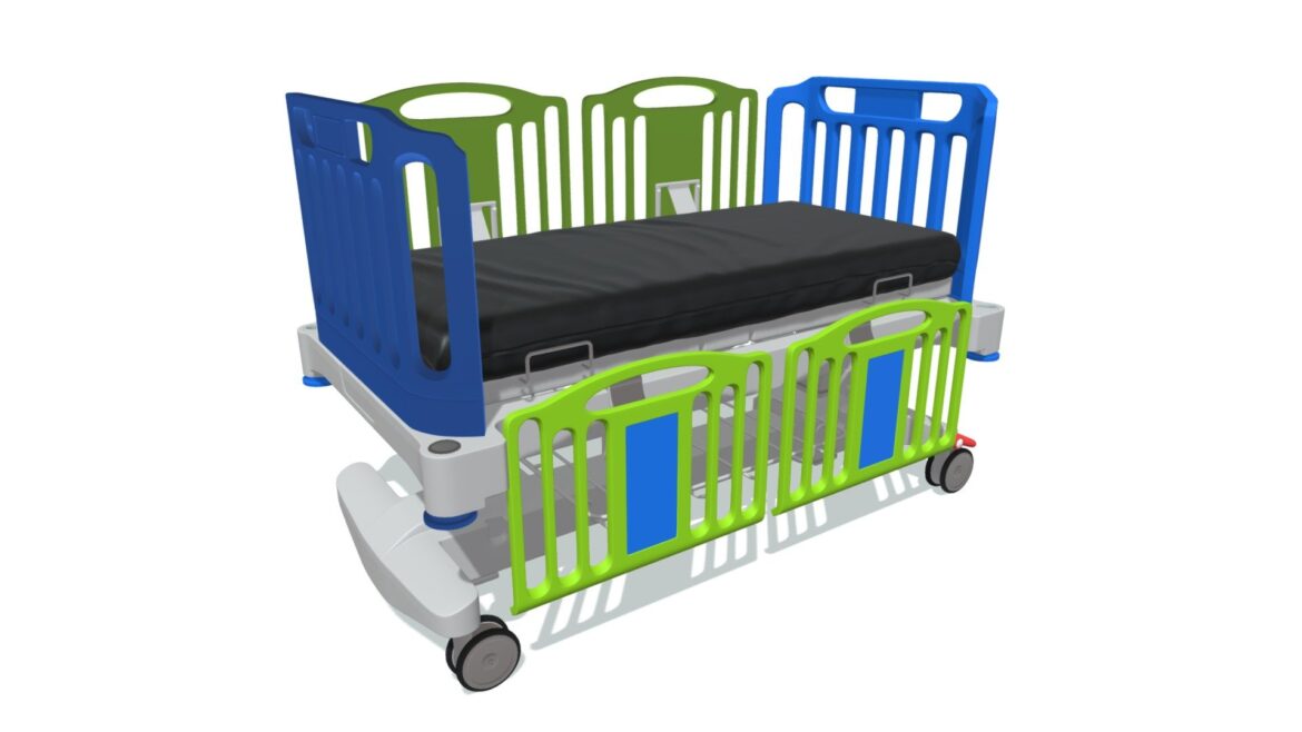 medical hospital bed 3d model