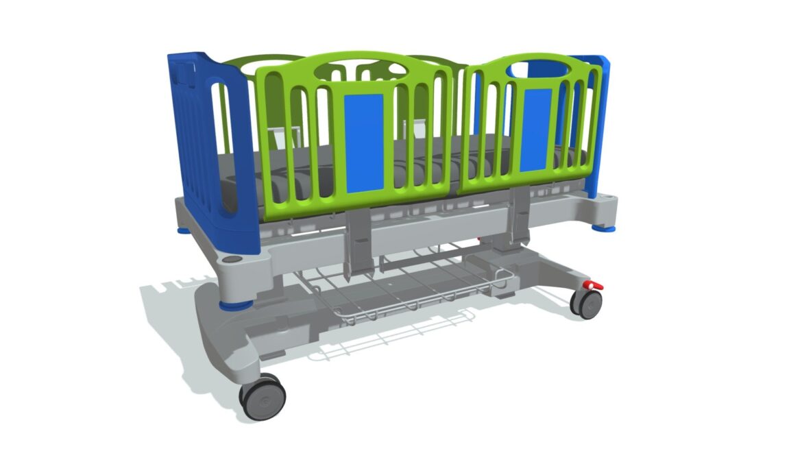 hospital medical bed 3d model