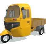 mini truck pick up rickshaw 3d model