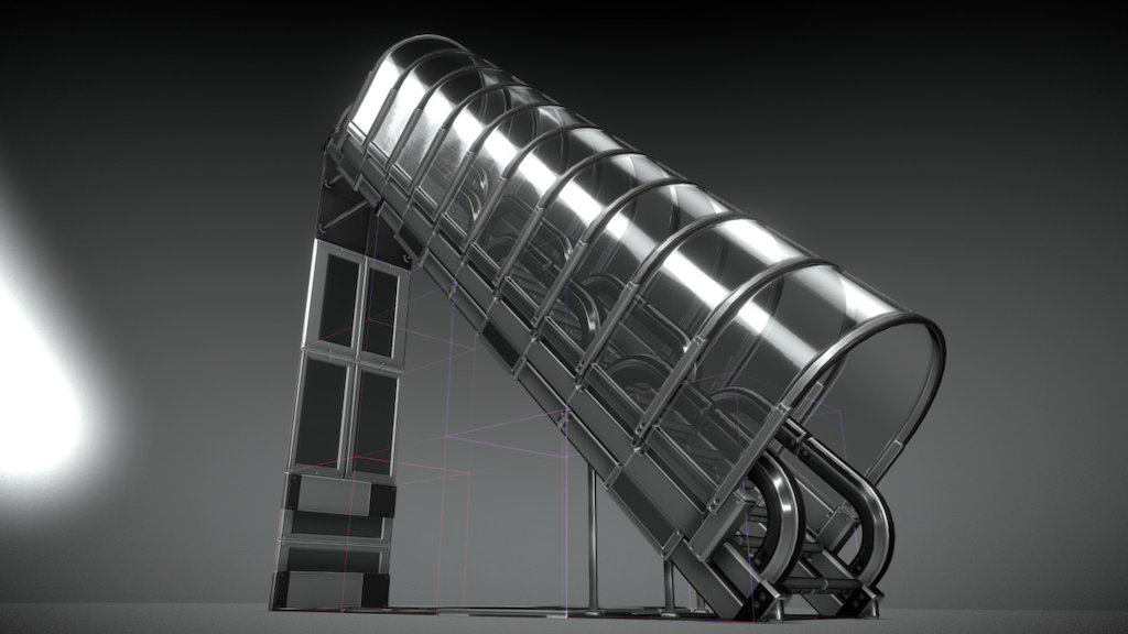 Modular sci-fi stairs (Silver)