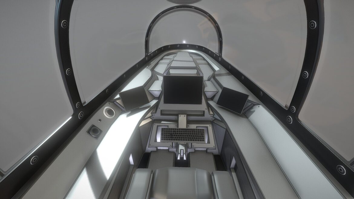 new futuristic jet cockpit wip 4 3d model