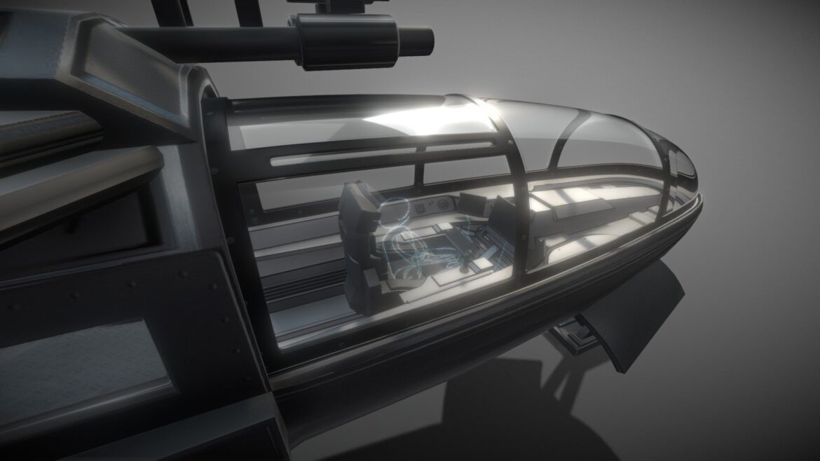 new futuristic jet cockpit wip 5 3d model