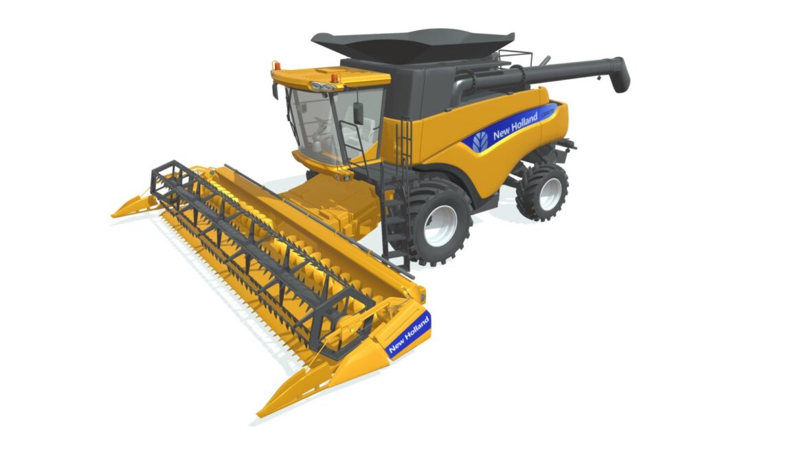 new holland combine harvester 3d model