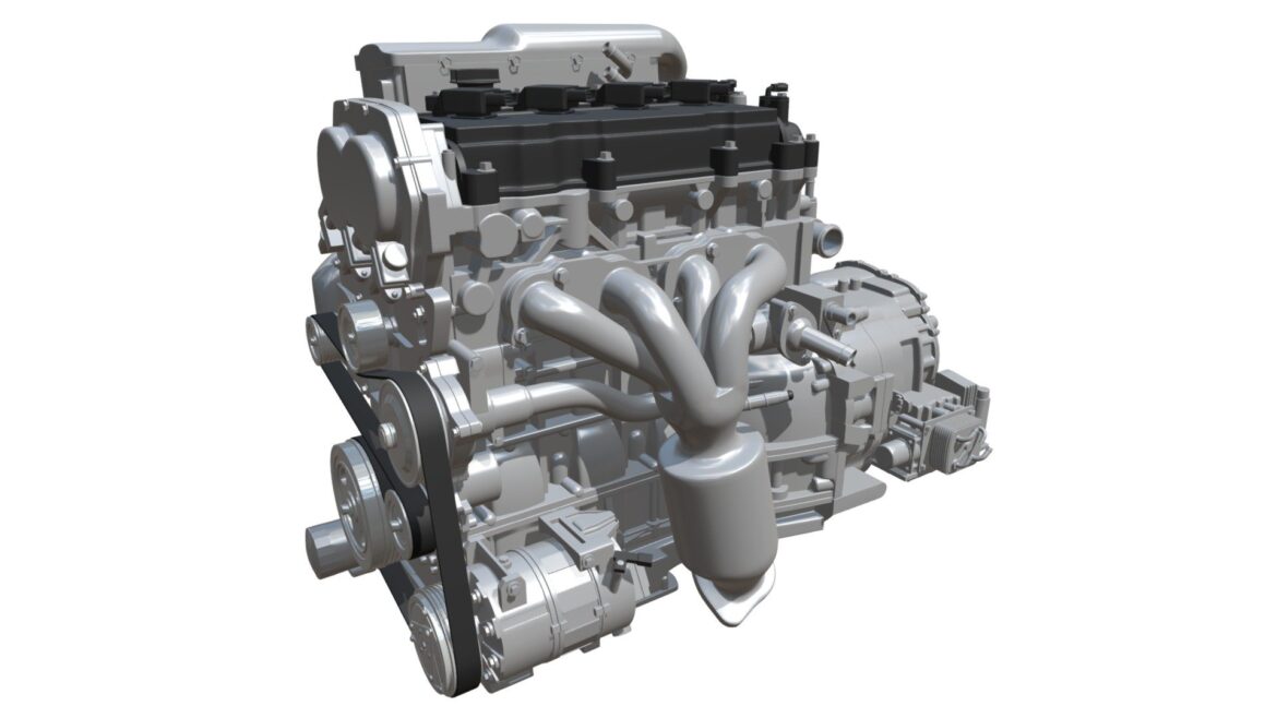 nissan altima hybrid 4 cylinder engine 3d model