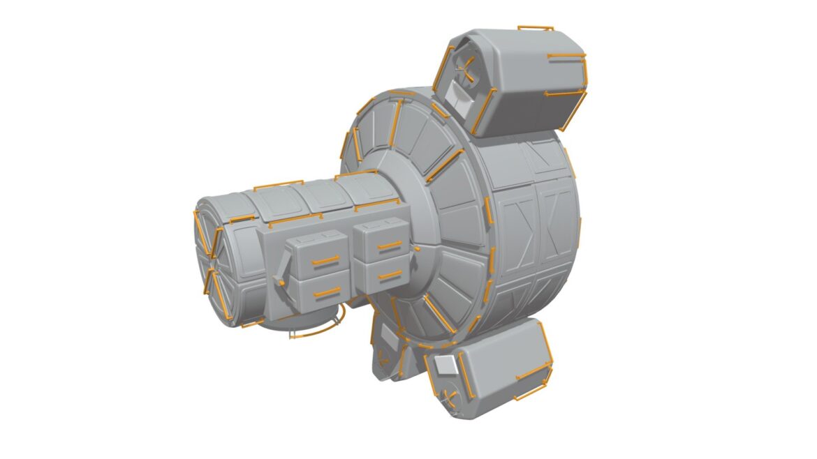 quest joint airlock iss module 3d model