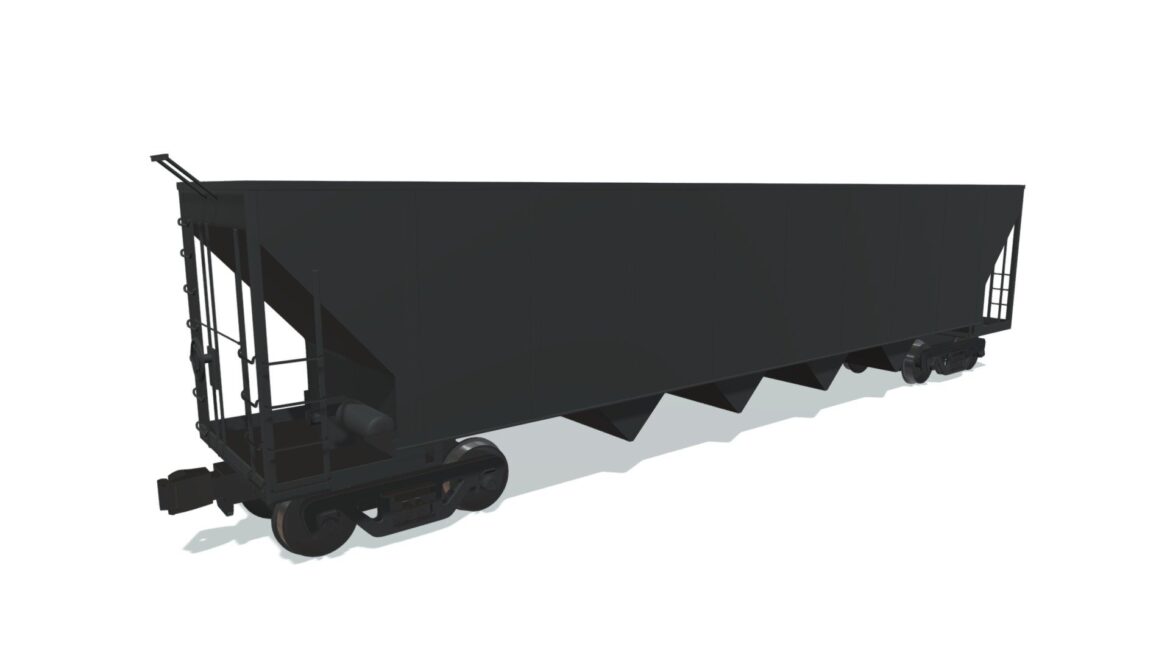 flat railroad car 3d model